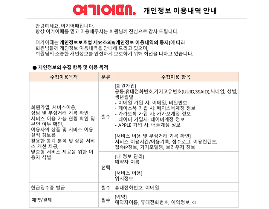 여기어때 예시 이미지
